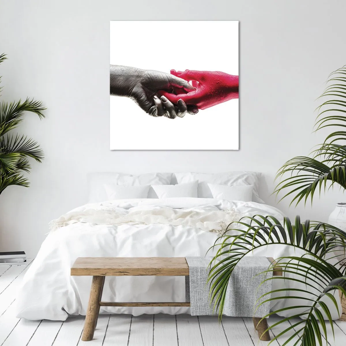 Schilderen op canvas - Samen, hoewel anders - 60x60 cm