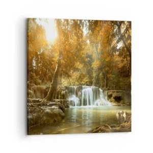 Schilderen op canvas - Park cascade - 70x70 cm