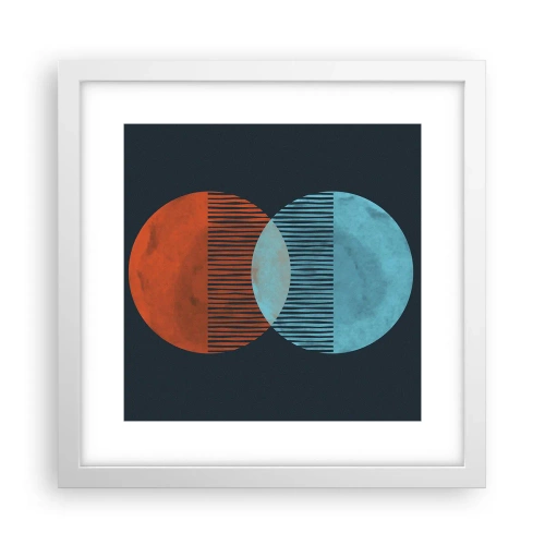 Poster in een witte lijst - Astronomische fantasie - 30x30 cm