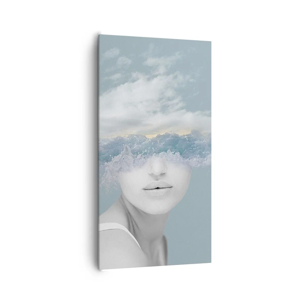 Schilderen op canvas - Met hoofd in de wolken - 65x120 cm
