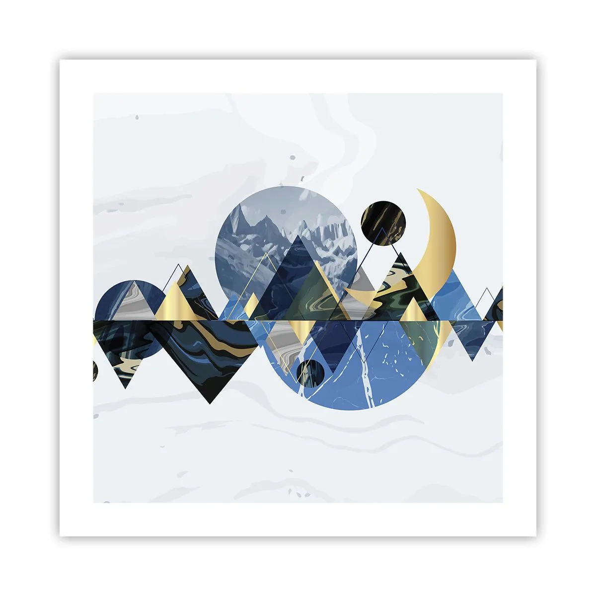 Poster - Geometrisch landschap - 50x50 cm