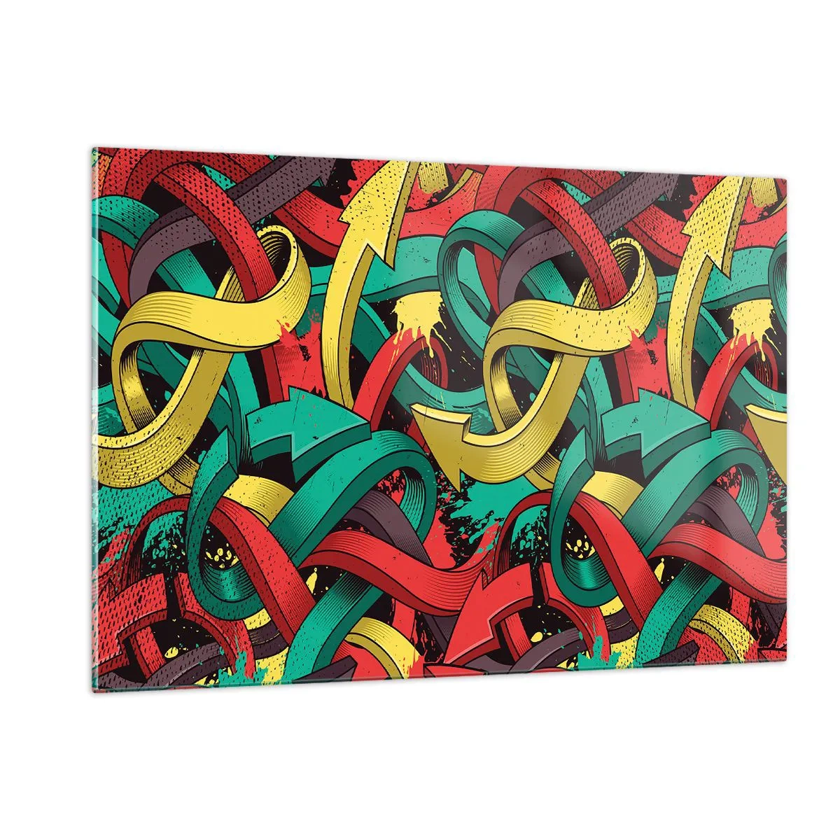 Schilderen op glas - Welke weg naar het doel? - 120x80 cm