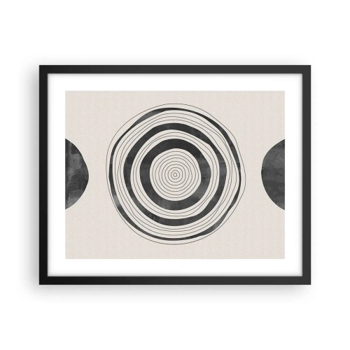 Poster in een zwarte lijst - Wat belangrijk is, is wat er tussenin zit - 50x40 cm