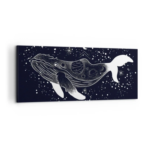 Schilderen op canvas - In de oceaan van het universum - 100x40 cm