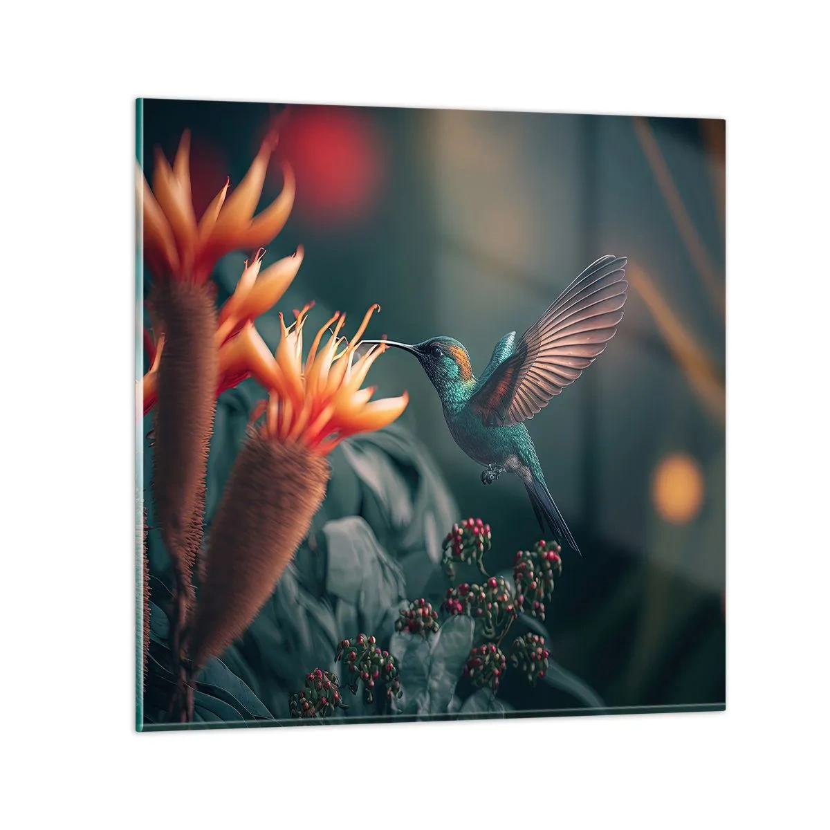 Schilderen op glas - een werkelijk kleurrijk leven - 70x70 cm