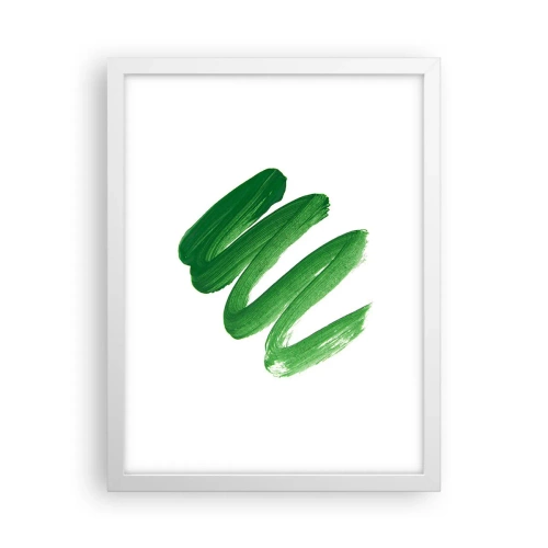 Poster in een witte lijst - Groene grap - 30x40 cm