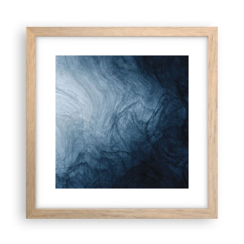 Een poster in een licht eiken lijst - diep reiken - 30x30 cm