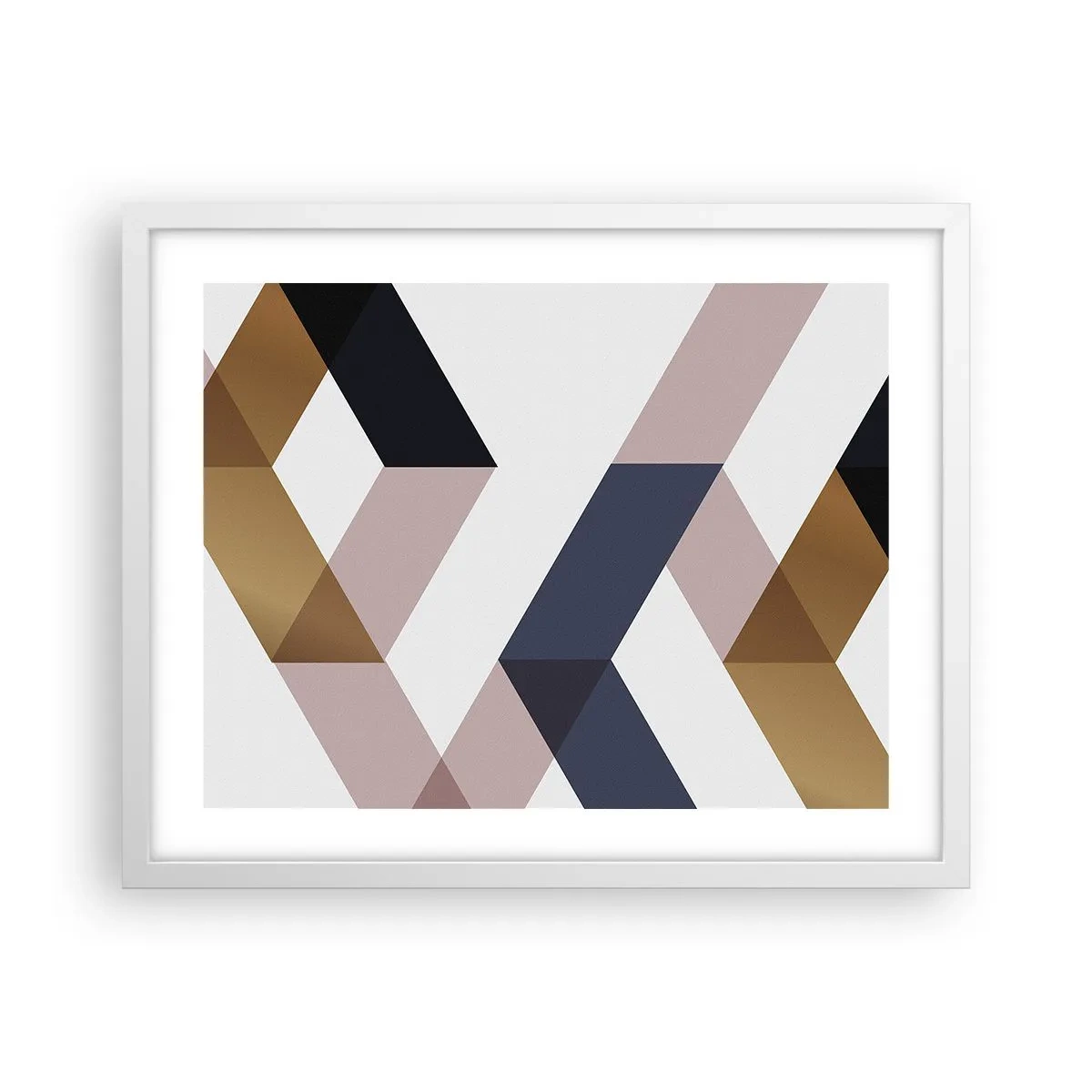 Poster in een witte lijst - Vlakken en hoeken - 50x40 cm