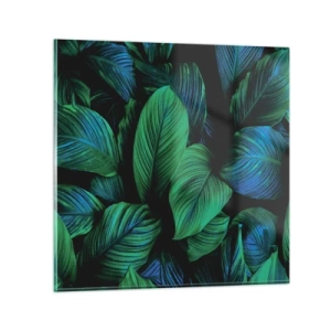 Schilderen op glas - In de groene menigte - 70x70 cm