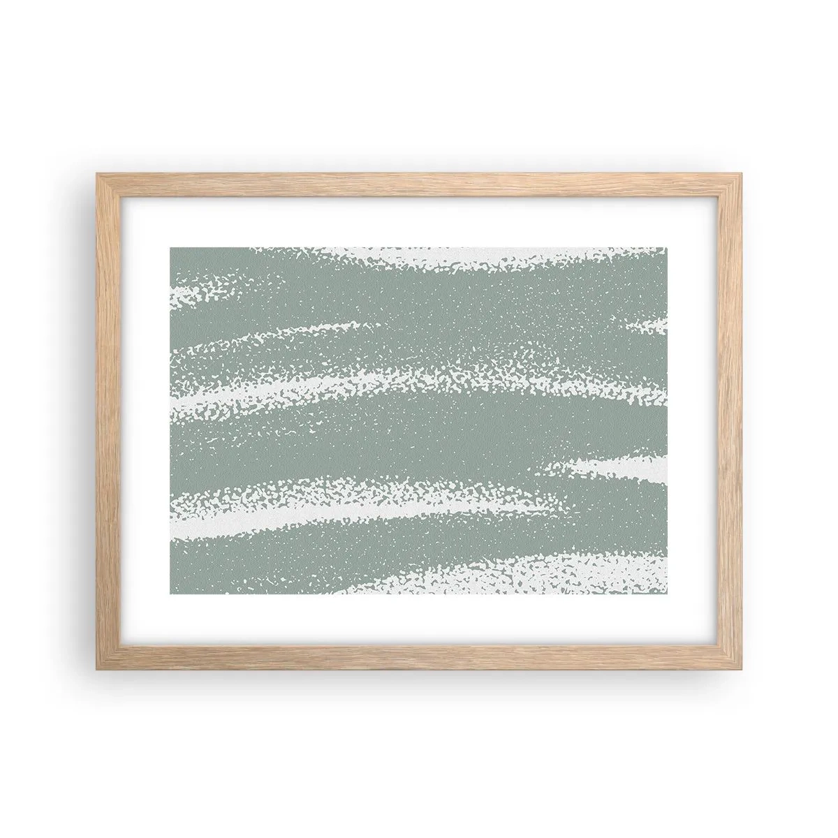 Een poster in een licht eiken lijst - Abstractie in een winterklimaat - 40x30 cm