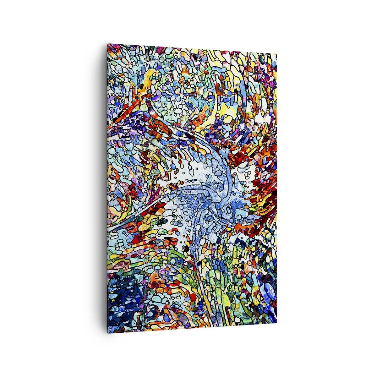 Schilderen op canvas - Glas in lood druppel - 80x120 cm