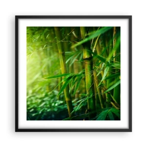 Poster in een zwarte lijst - Maak kennis met groen zelf - 50x50 cm