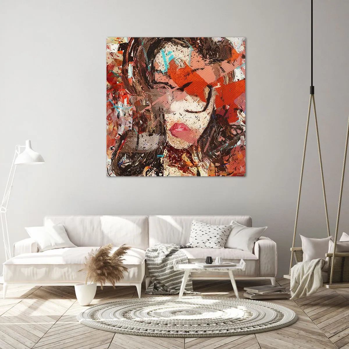 Schilderen op canvas - Niemand weet wat je werkelijk bent - 70x70 cm