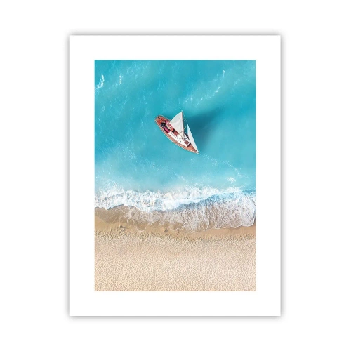 Poster - Op de grens van blauw en goud - 30x40 cm