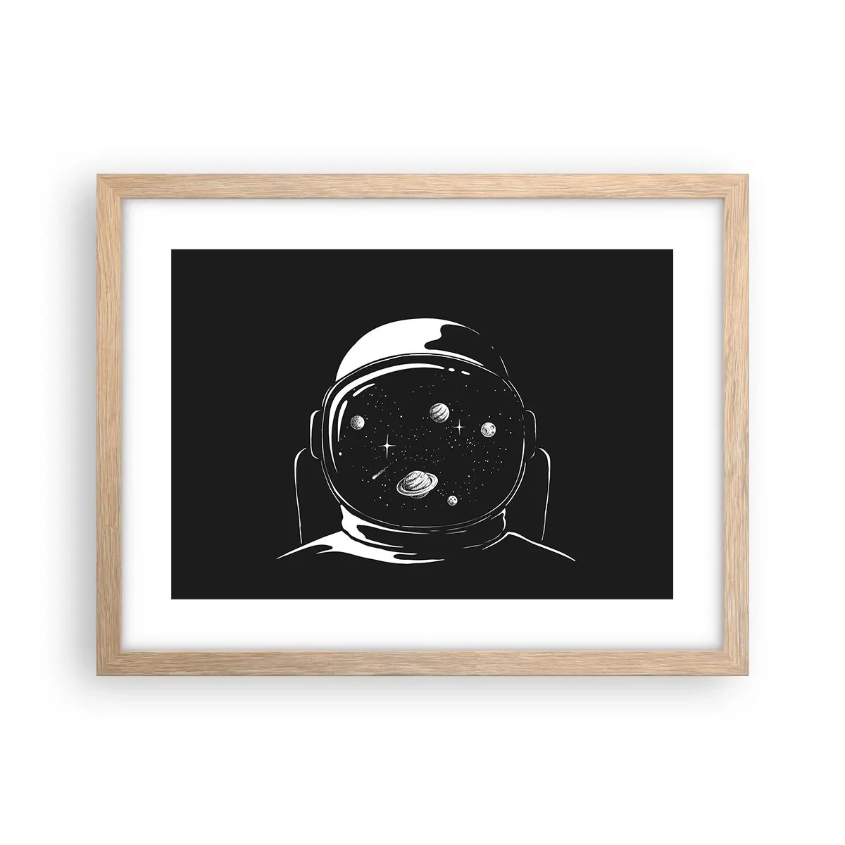 Een poster in een licht eiken lijst - Mooi uitzicht - 40x30 cm