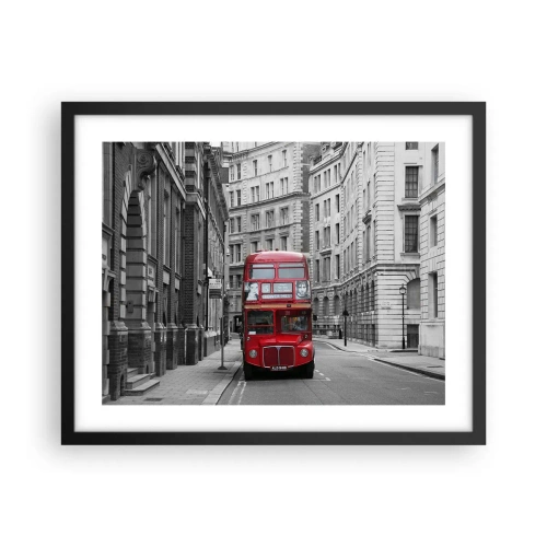 Poster in een zwarte lijst - Het dagelijkse leven hoeft niet grijs te zijn - 50x40 cm