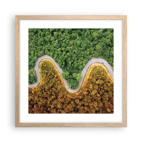 Een poster in een licht eiken lijst - Grenzen en doorbraken - 40x40 cm