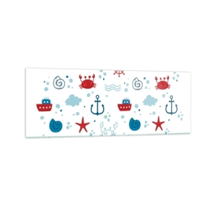 Schilderen op glas - Zee sprookje - 140x50 cm