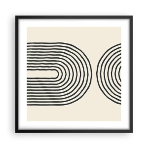 Poster in een zwarte lijst - In een ogenblik ... - 50x50 cm