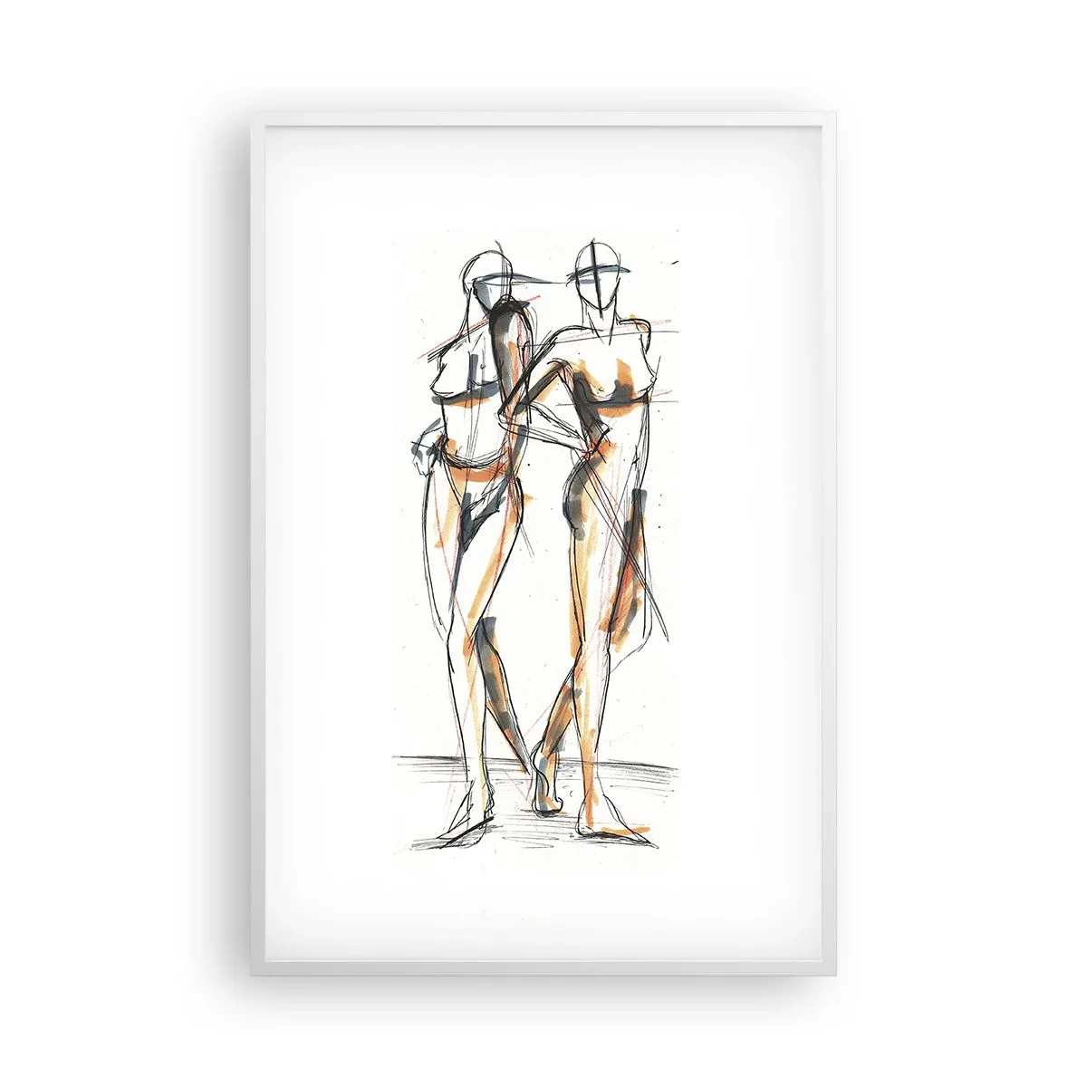 Poster in een witte lijst - Een studie van genade - 61x91 cm