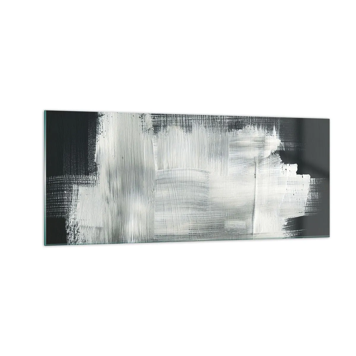Schilderen op glas - Geweven van verticaal en horizontaal - 100x40 cm