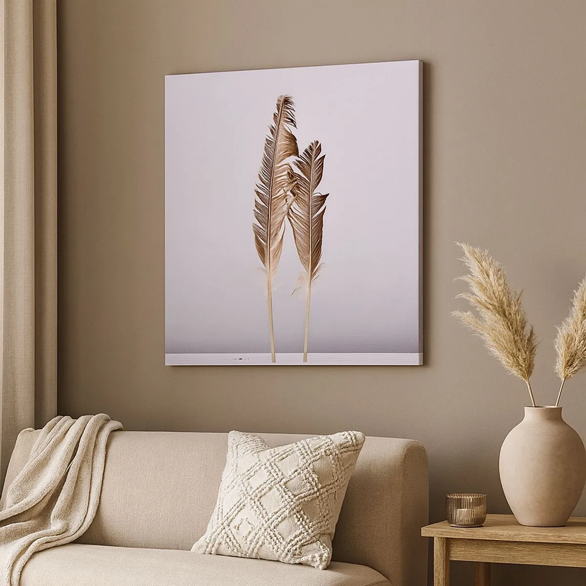 Schilderen op canvas - Tegen het niets - 30x30 cm