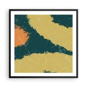 Poster in een zwarte lijst - Abstractie – langzame beweging - 60x60 cm