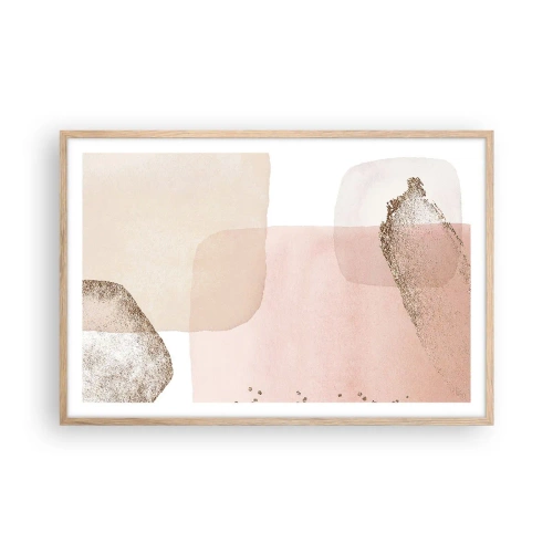 Een poster in een licht eiken lijst - Een blik door kleur - 91x61 cm