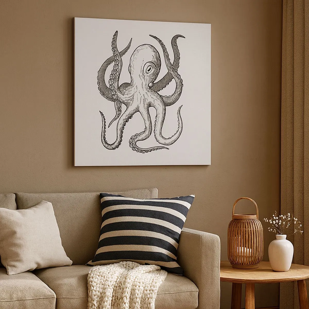 Schilderen op canvas - Dansend met de golven - 30x30 cm