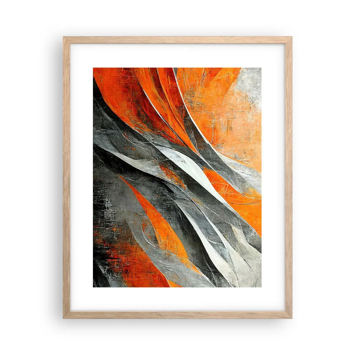 Een poster in een licht eiken lijst - Hitte en koude - 40x50 cm