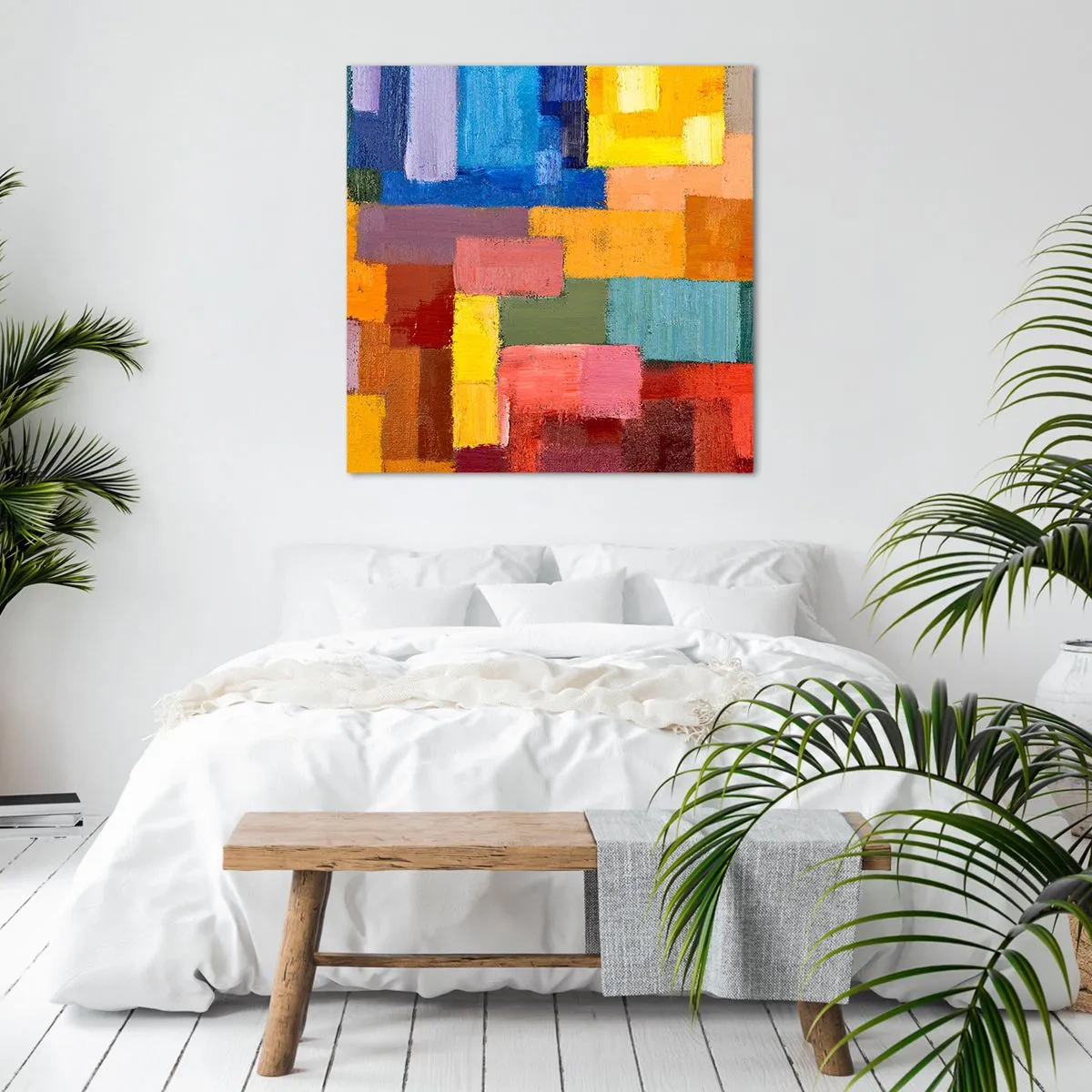 Schilderen op canvas - Elk is anders, allemaal kleurrijk - 40x40 cm