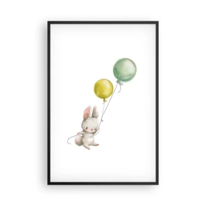 Poster in een zwarte lijst - Ik ga ook vliegen! - 61x91 cm