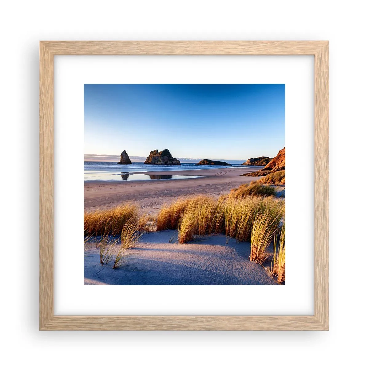 Een poster in een licht eiken lijst - Voor rustzoekers - 30x30 cm