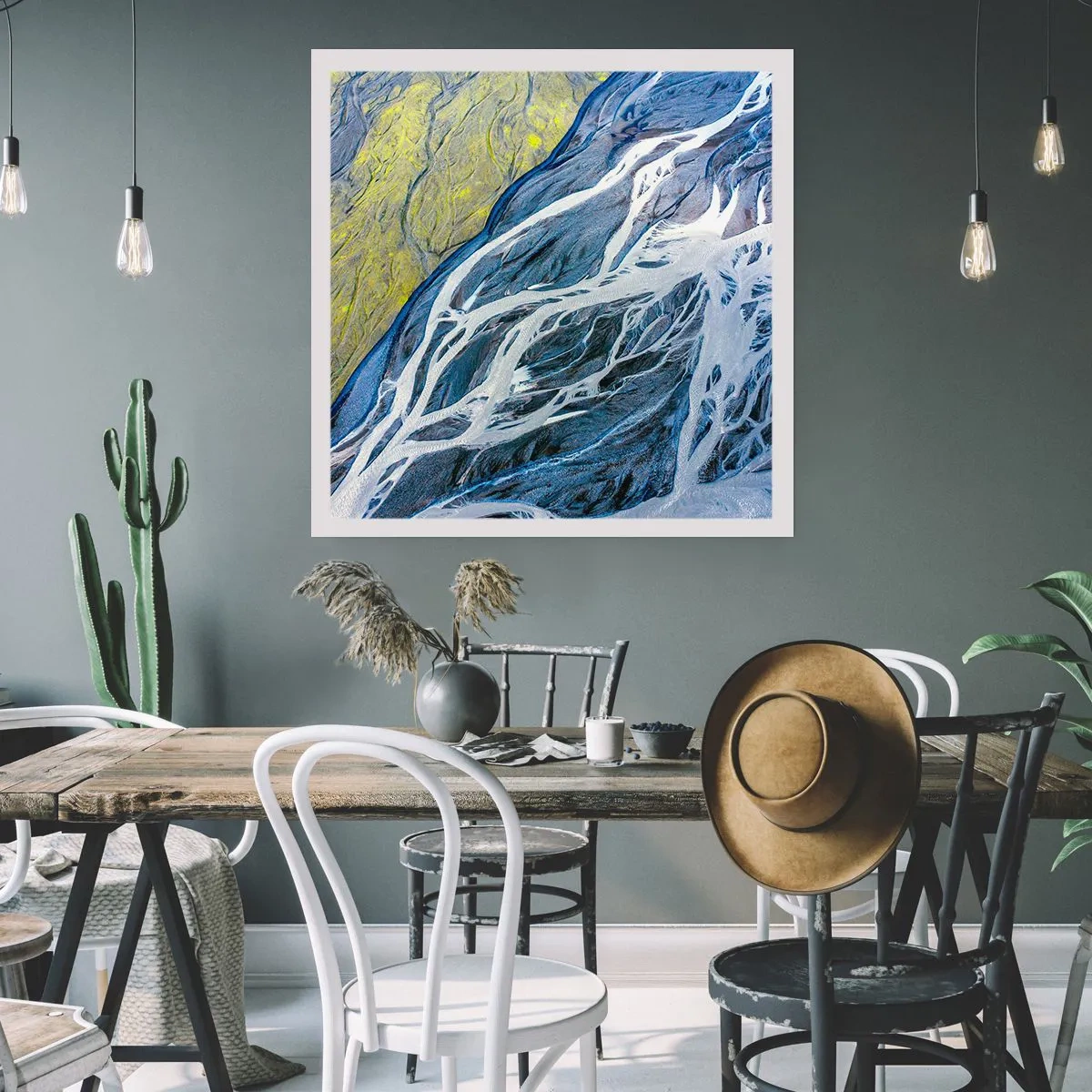 Poster - Rotstekeningen van de natuur - 60x60 cm
