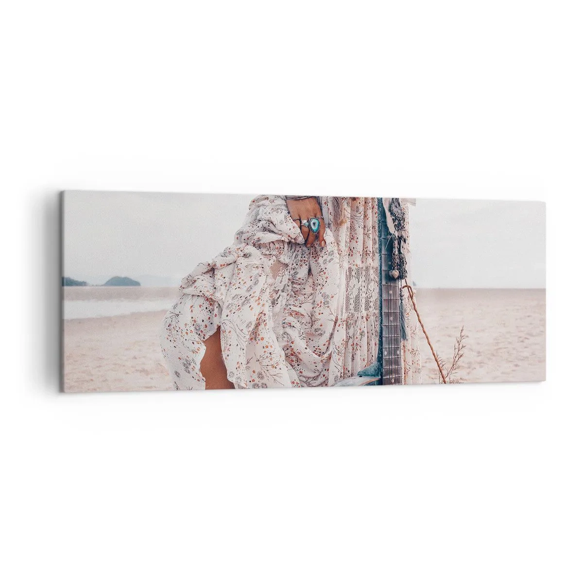 Schilderen op canvas - Kinderen bloemen onderweg - 140x50 cm