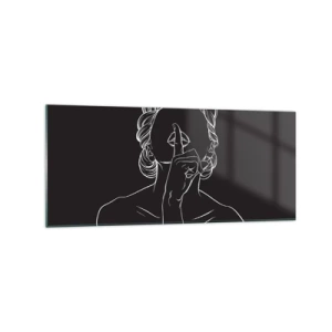 Schilderen op glas - Schoonheid bloeit in stilte - 120x50 cm