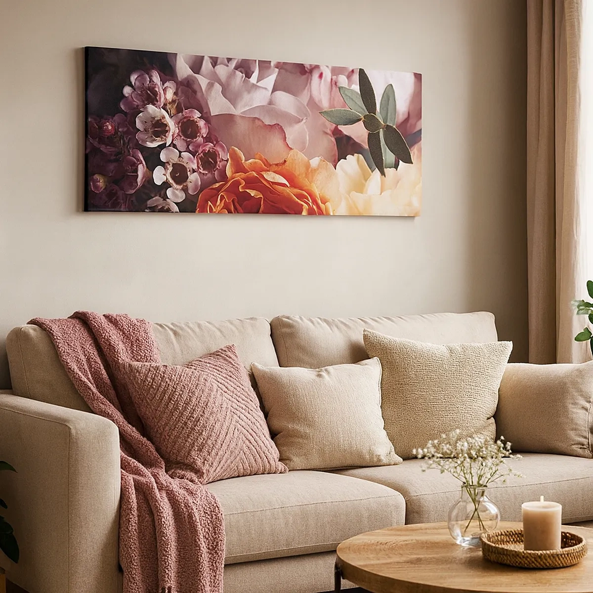 Schilderen op canvas - Gehuld in schoonheid - 30x30 cm