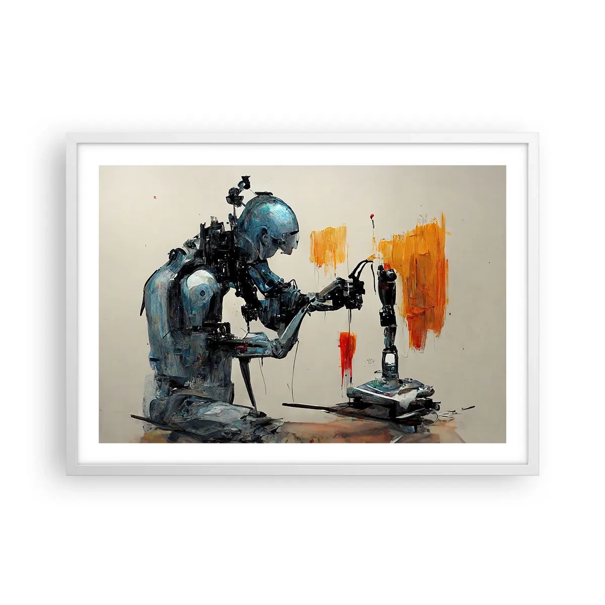 Poster in een witte lijst - Morgen al… - 70x50 cm