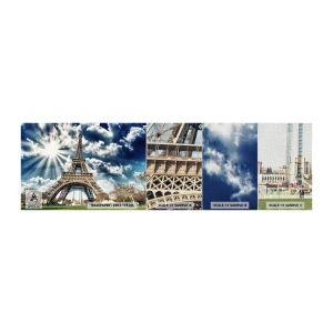 Fotobehang Monster Premium Canvas - De enige zo onder de zon - Eiffeltoren, Parijs, Architectuur - 100x30 cm