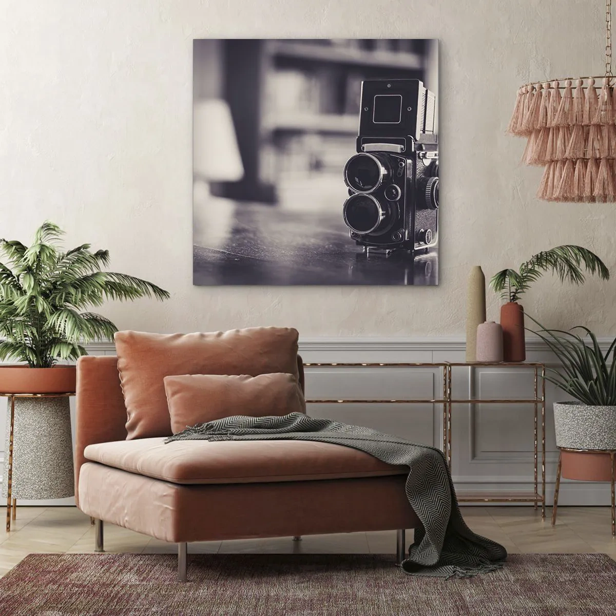 Schilderen op canvas - De magie van oude fotografie - 60x60 cm