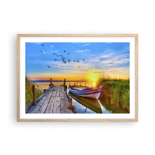 Een poster in een licht eiken lijst - Ik zie je morgen - 70x50 cm