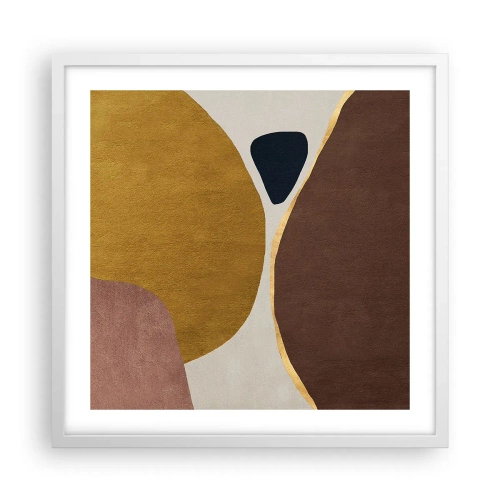 Poster in een witte lijst - Abstractie – een plek in de ruimte - 50x50 cm
