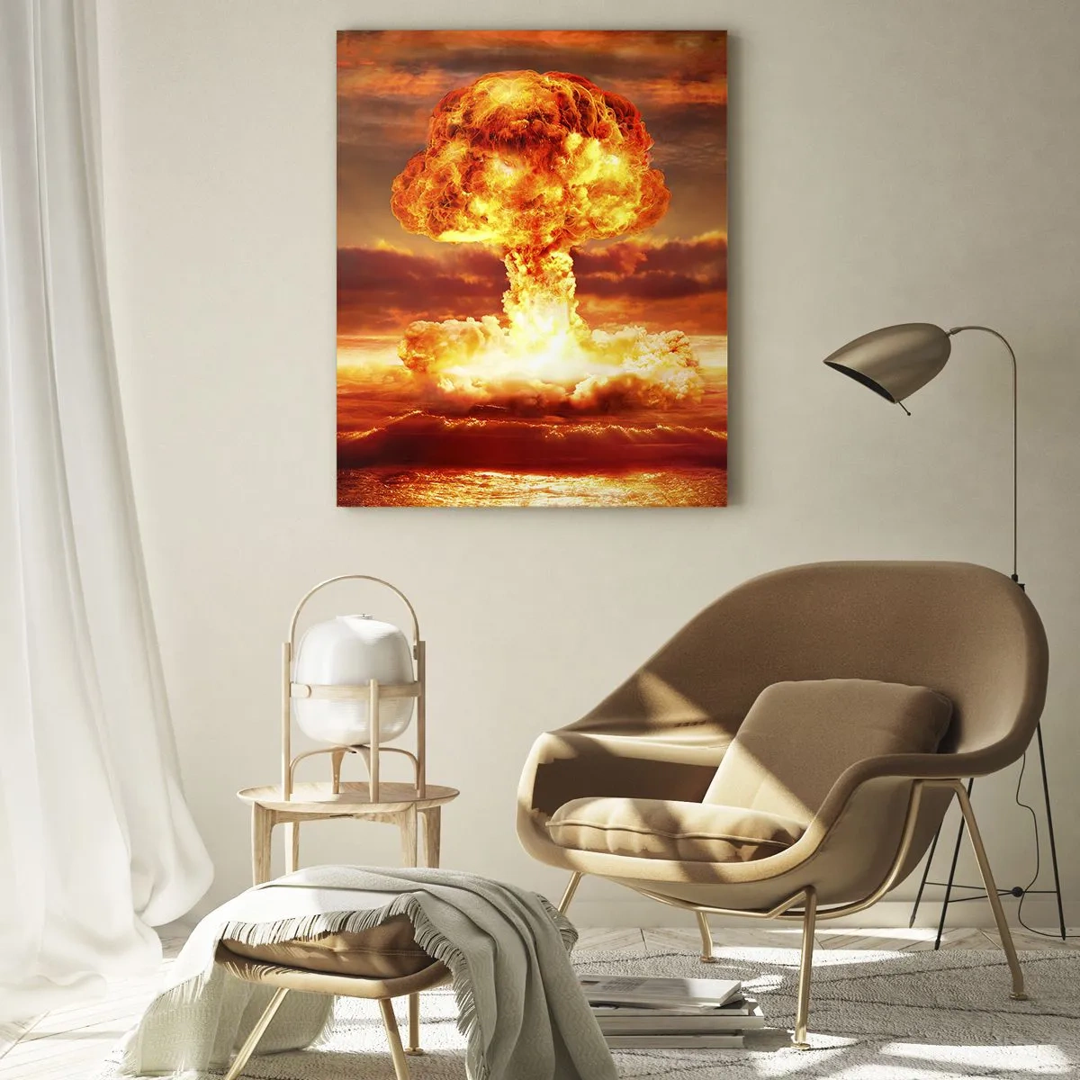 Schilderen op glas - En het einde zal komen - 50x70 cm