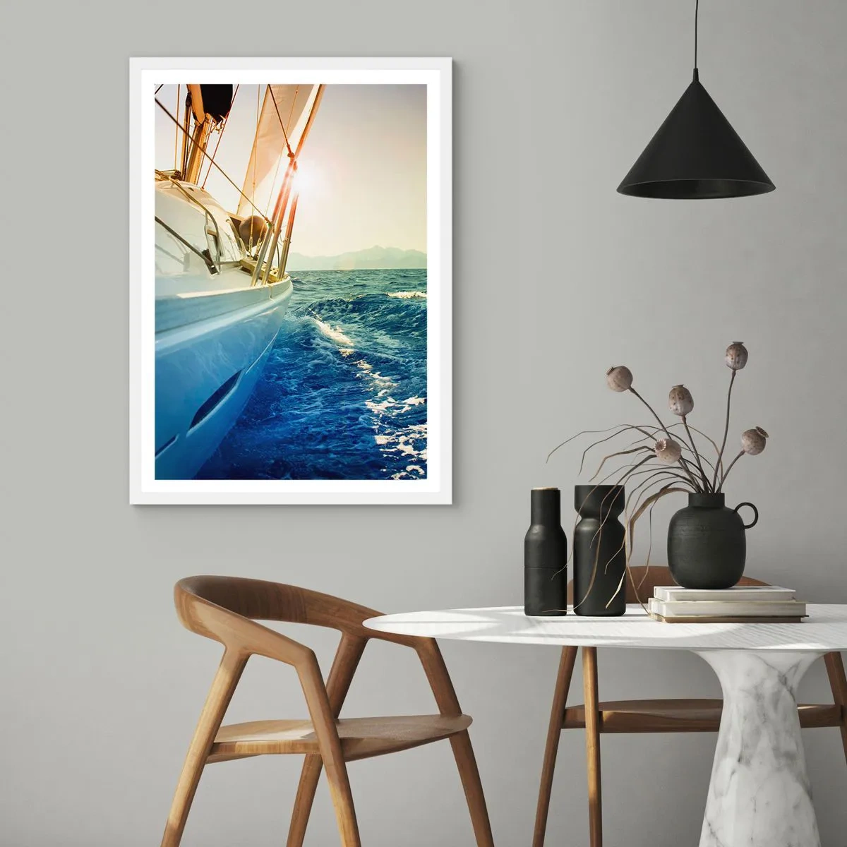 Poster in een witte lijst - Voor het avontuur - 70x100 cm