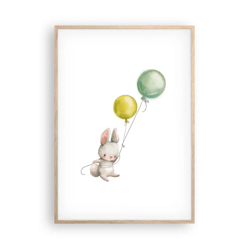 Een poster in een licht eiken lijst - Ik ga ook vliegen! - 70x100 cm