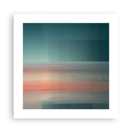 Poster - Abstractie: golven van licht - 40x40 cm