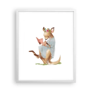 Poster in een witte lijst - Lees me voor mama - 40x50 cm