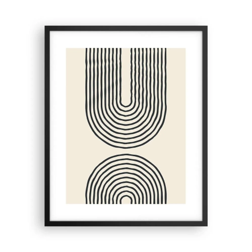 Poster in een zwarte lijst - In een ogenblik ... - 40x50 cm