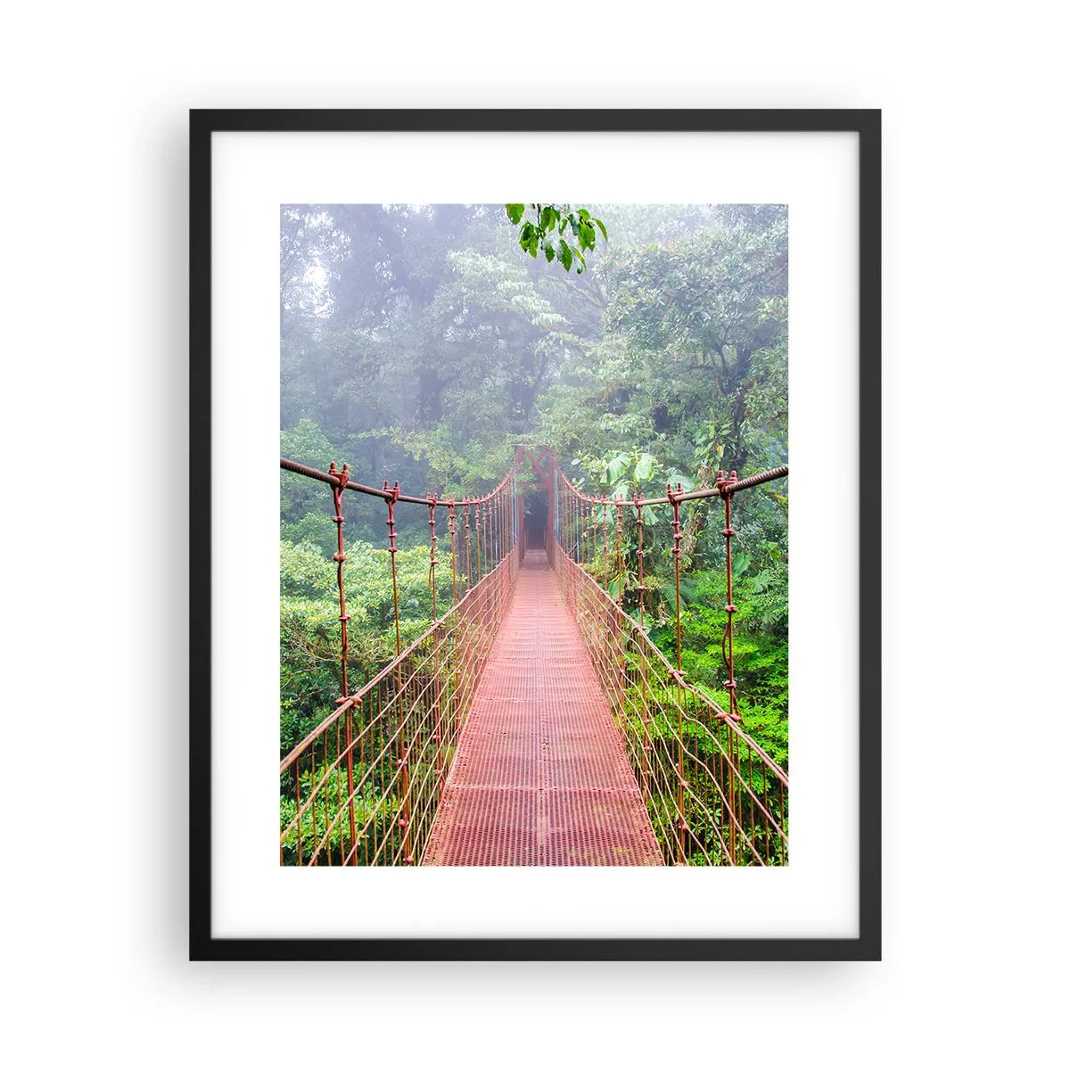 Poster in een zwarte lijst - Opgehangen over de kronen - 40x50 cm