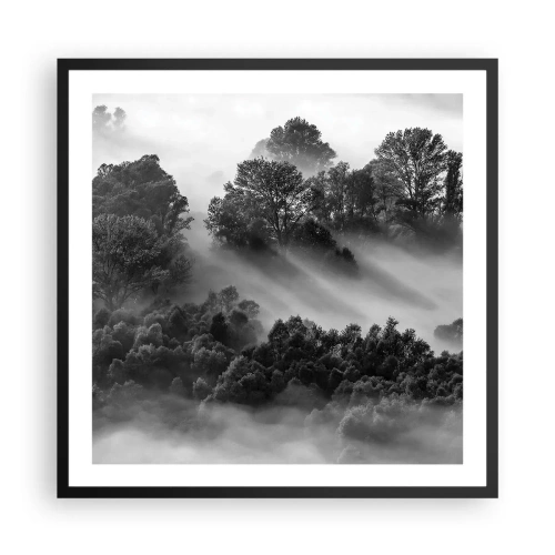 Poster in een zwarte lijst - Opstaand ​​uit de slaap - 60x60 cm